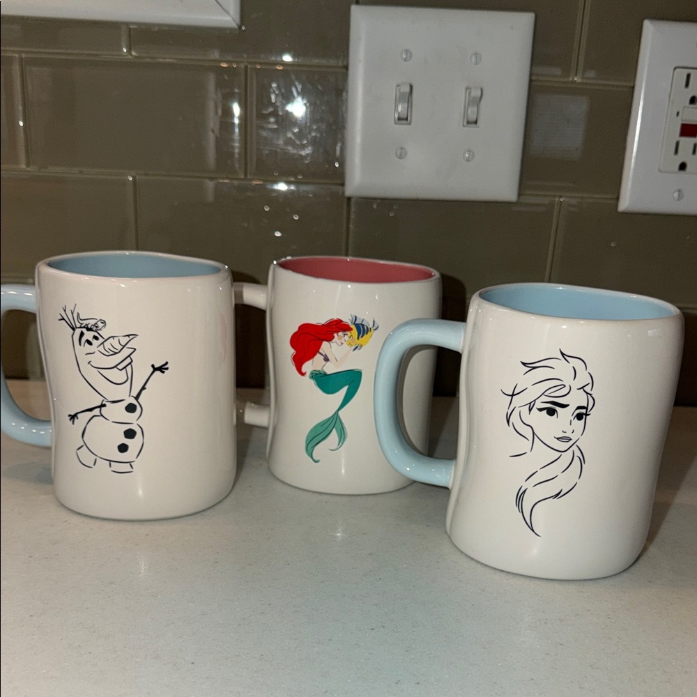 Rae Dunn Disney Character Mug Trio